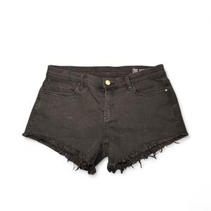 BLANKNYC Black Denim Cutoff Shorts Women’s Size 28 Raw Hem Distressed High Rise